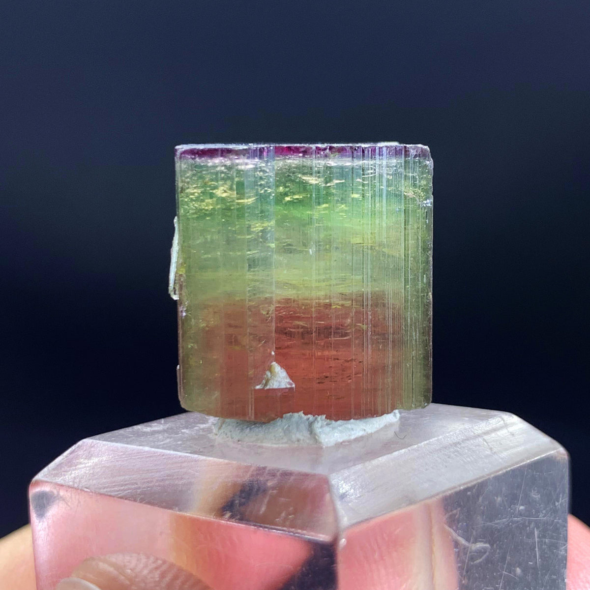 Watermelon Tourmaline Crystal, Raw Tourmaline Stone, Tri Color Tourmaline, Blue Cap Tourmaline