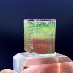 Watermelon Tourmaline Crystal, Raw Tourmaline Stone, Tri Color Tourmaline, Blue Cap Tourmaline