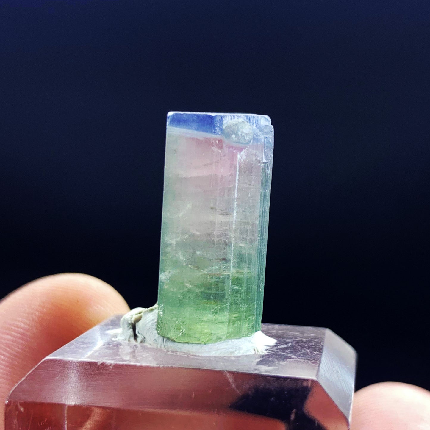 Tri Color Tourmaline Crystal, Raw Tourmaline Gemstone, Watermelon Tourmaline Pendant Stone