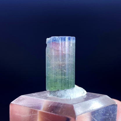 Tri Color Tourmaline Crystal, Raw Tourmaline Gemstone, Watermelon Tourmaline Pendant Stone