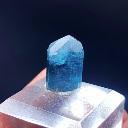 Blue Tourmaline Crystal, Indicolite Tourmaline Gemsotne, Raw Tourmaline Pendant Stone