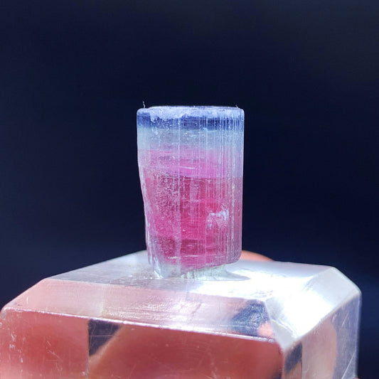 Watermelon Tourmaline Crystal, Raw Tourmaline Gemstone, Blue Cap Tourmaline