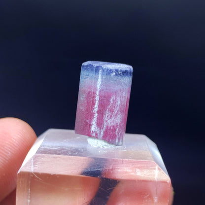 Watermelon Tourmaline Crystal, Raw Tourmaline Gemstone, Blue Cap Tourmaline