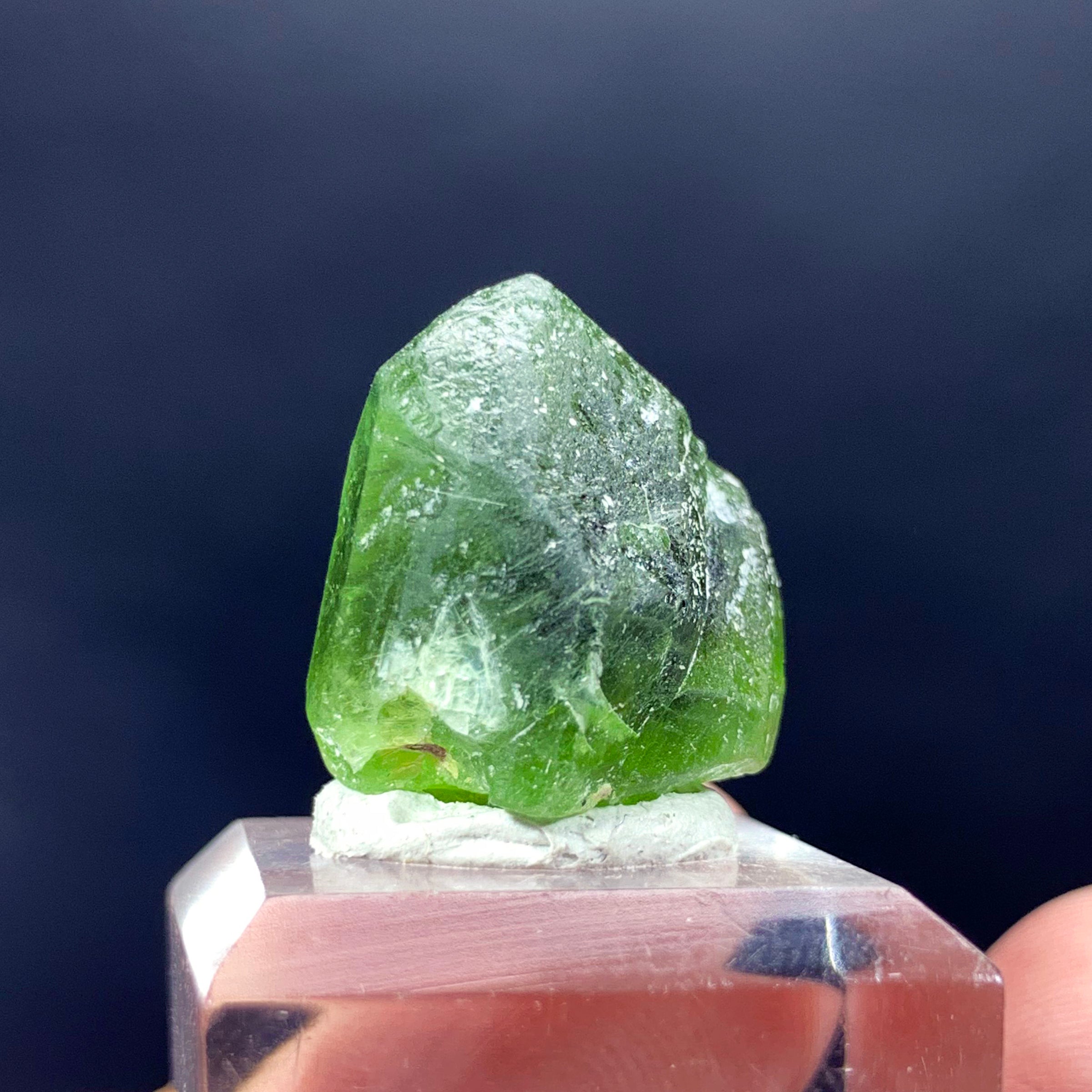 Olivine Peridot Crystal, Raw Peridot Gemstone, Deep Green Peridot Pendant Crystal