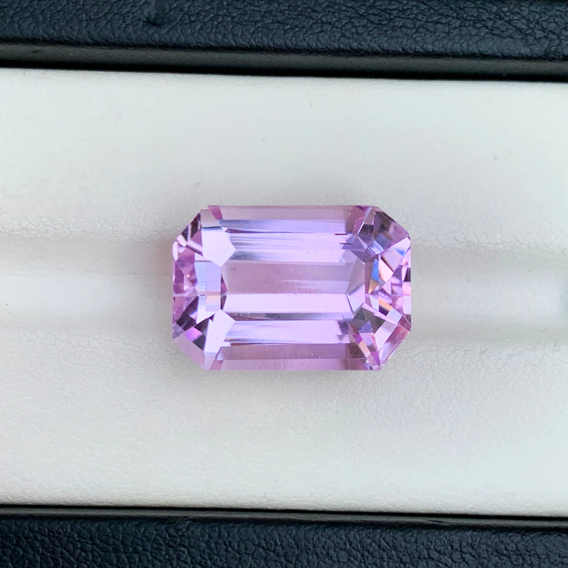 Lilac Kunzite Ring Stone, Emerald Cut Pink Kunzite Gemstone For Jewelry