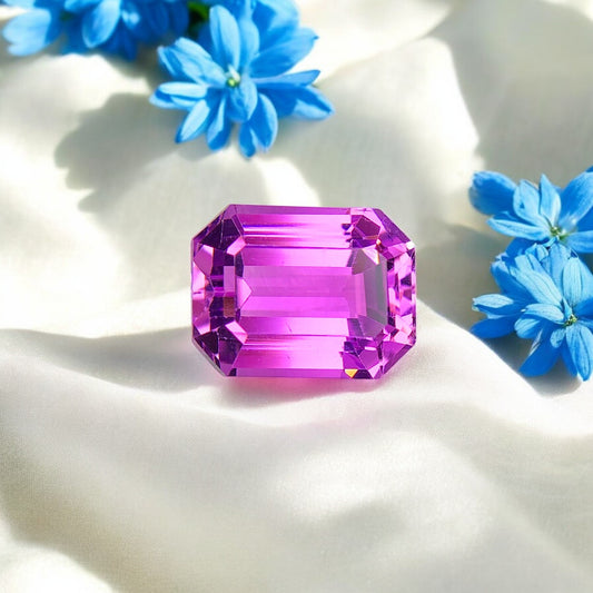 Deep Pink Kunzite Ring Stone, Natural Kunzite Loose Gemstone