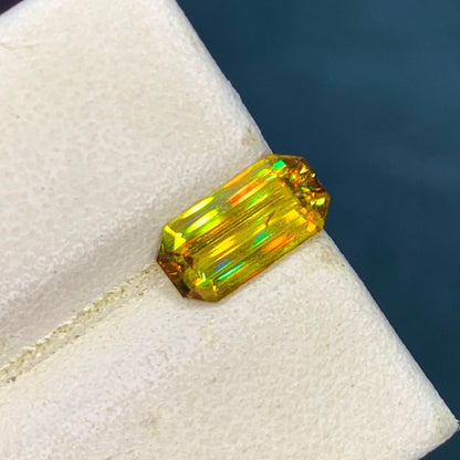 Full Fire Sphene Ring Gemstone, Flawless Sphene Stone, Natural Sphene Loose Gem, High Fire Titanite Wedding Ring Stone