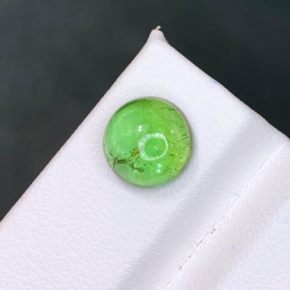 Apple Green Tourmaline Ring Gemstone, Flawless Tourmaline Cabochon, Natural Tourmaline Loose Gem, October Birthstone Wedding Ring Stone