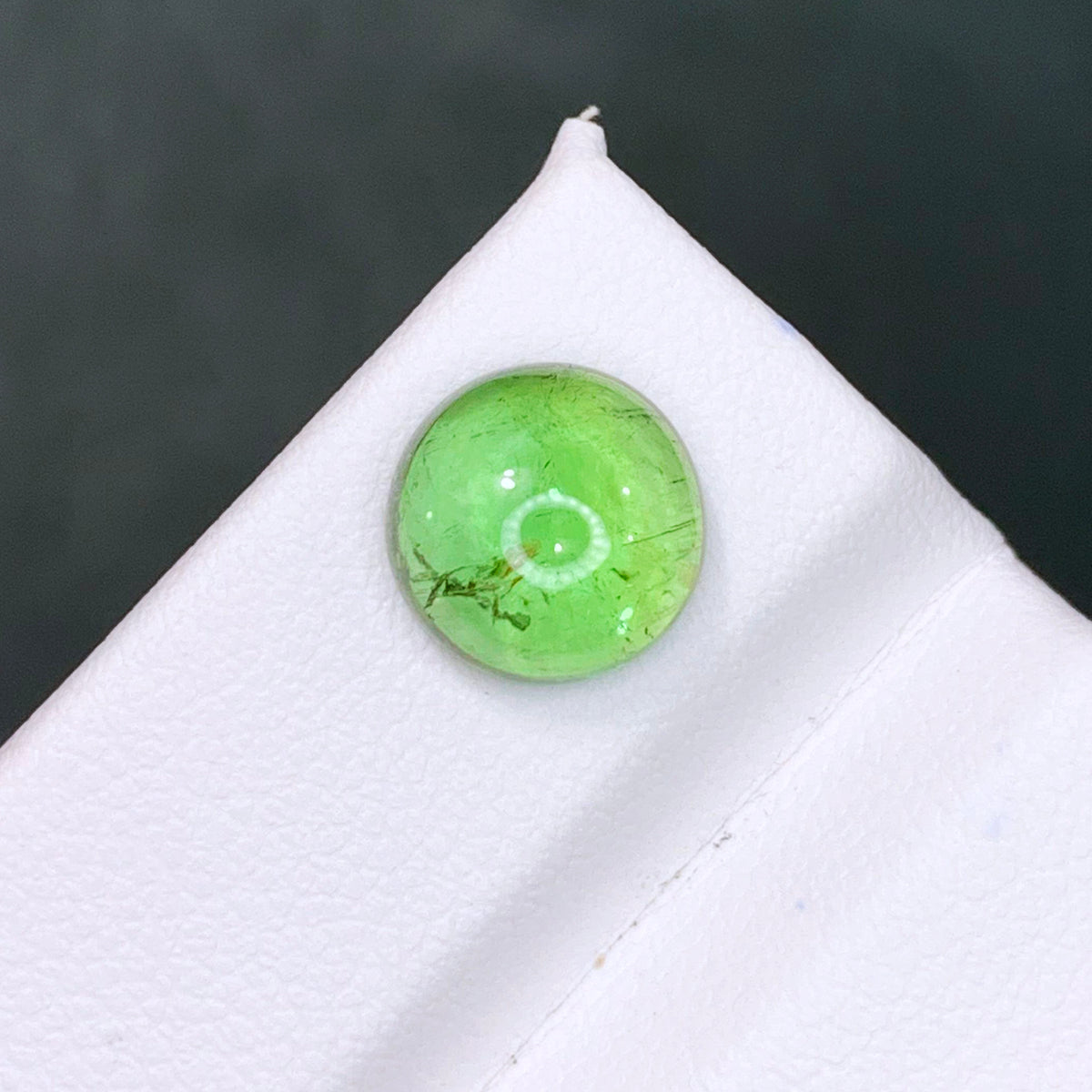 Apple Green Tourmaline Ring Gemstone, Flawless Tourmaline Cabochon, Natural Tourmaline Loose Gem, October Birthstone Wedding Ring Stone