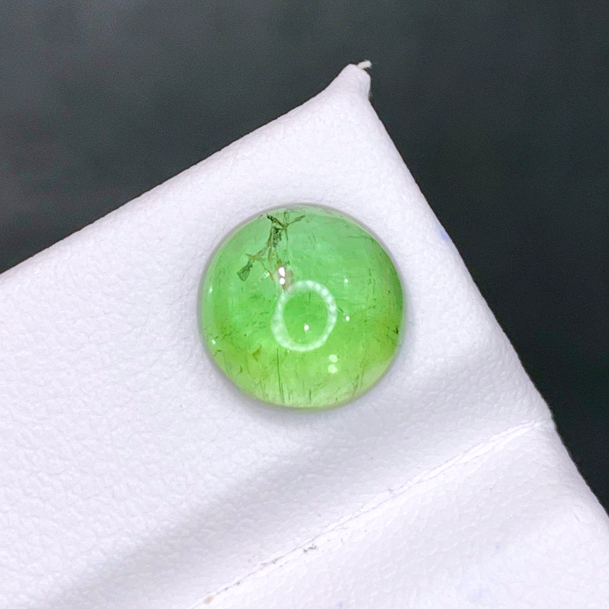 Apple Green Tourmaline Ring Gemstone, Flawless Tourmaline Cabochon, Natural Tourmaline Loose Gem, October Birthstone Wedding Ring Stone