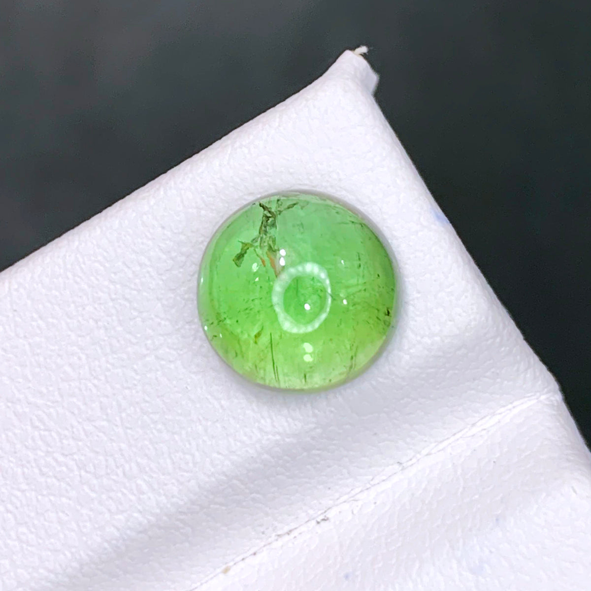 Apple Green Tourmaline Ring Gemstone, Flawless Tourmaline Cabochon, Natural Tourmaline Loose Gem, October Birthstone Wedding Ring Stone