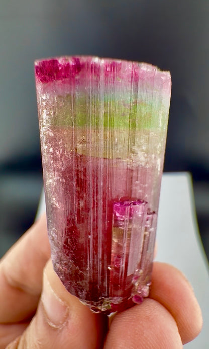 Rainbow Tourmaline crystal from Afghanistan, 125 carats