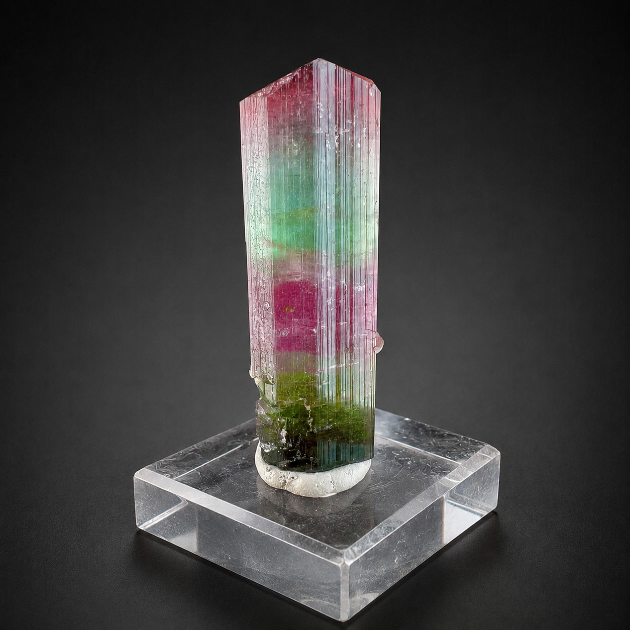 Multicolor Tourmaline Crystal from Paprok Afghanistan, 54 gram