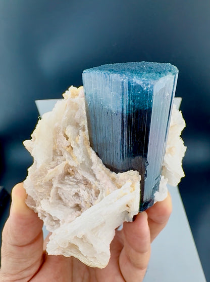 Blue Cap Tourmaline with Cleavlandite Albite from Afghanistan, 310 gran