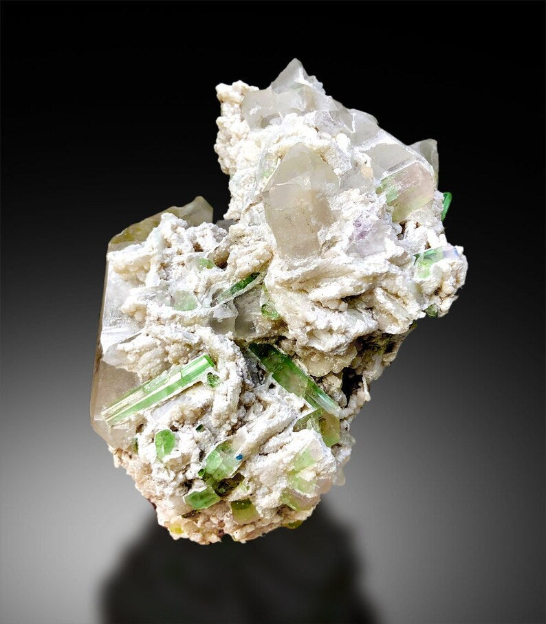 Tourmaline Crystals with Quartz, Tourmaline For Sale, Aesthetic Mineral, Fine Mineral, Tourmaline Specimen From Paproke 790 Gram