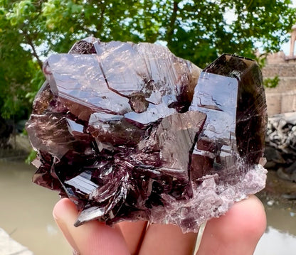 Axinite Crystals Specimen from Pakistan , 139 gram