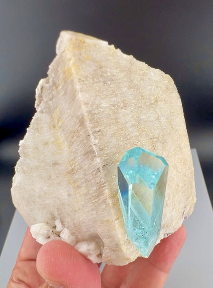 Aquamarine on Feldspar from Pakistan, 375 gram