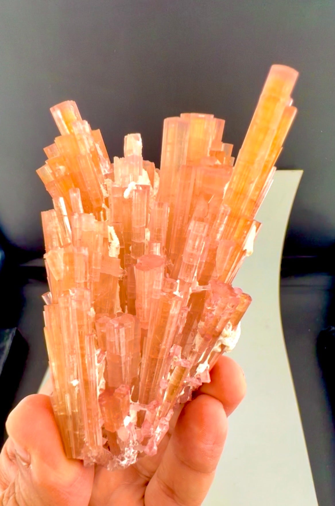Orange Tourmaline Crystals Cluster , 224 gran
