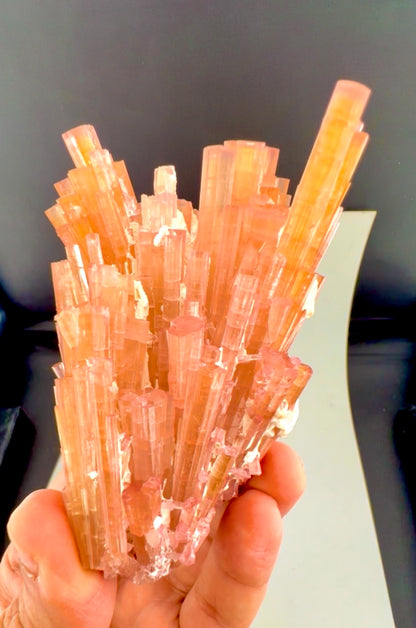 Orange Tourmaline Crystals Cluster , 224 gran