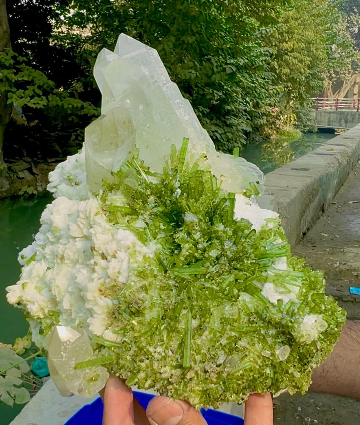 Tourmaline Crystals Cluster with Quartz on matrix from Chapu Mine Pakistan, 7014 gram
