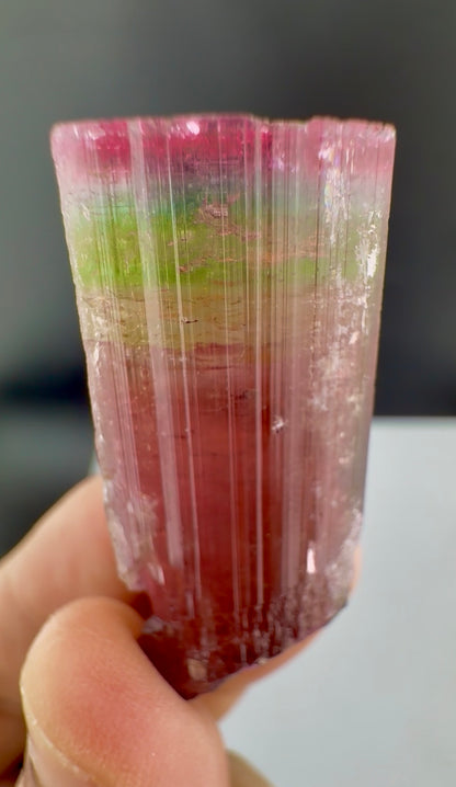 Rainbow Tourmaline crystal from Afghanistan, 125 carats