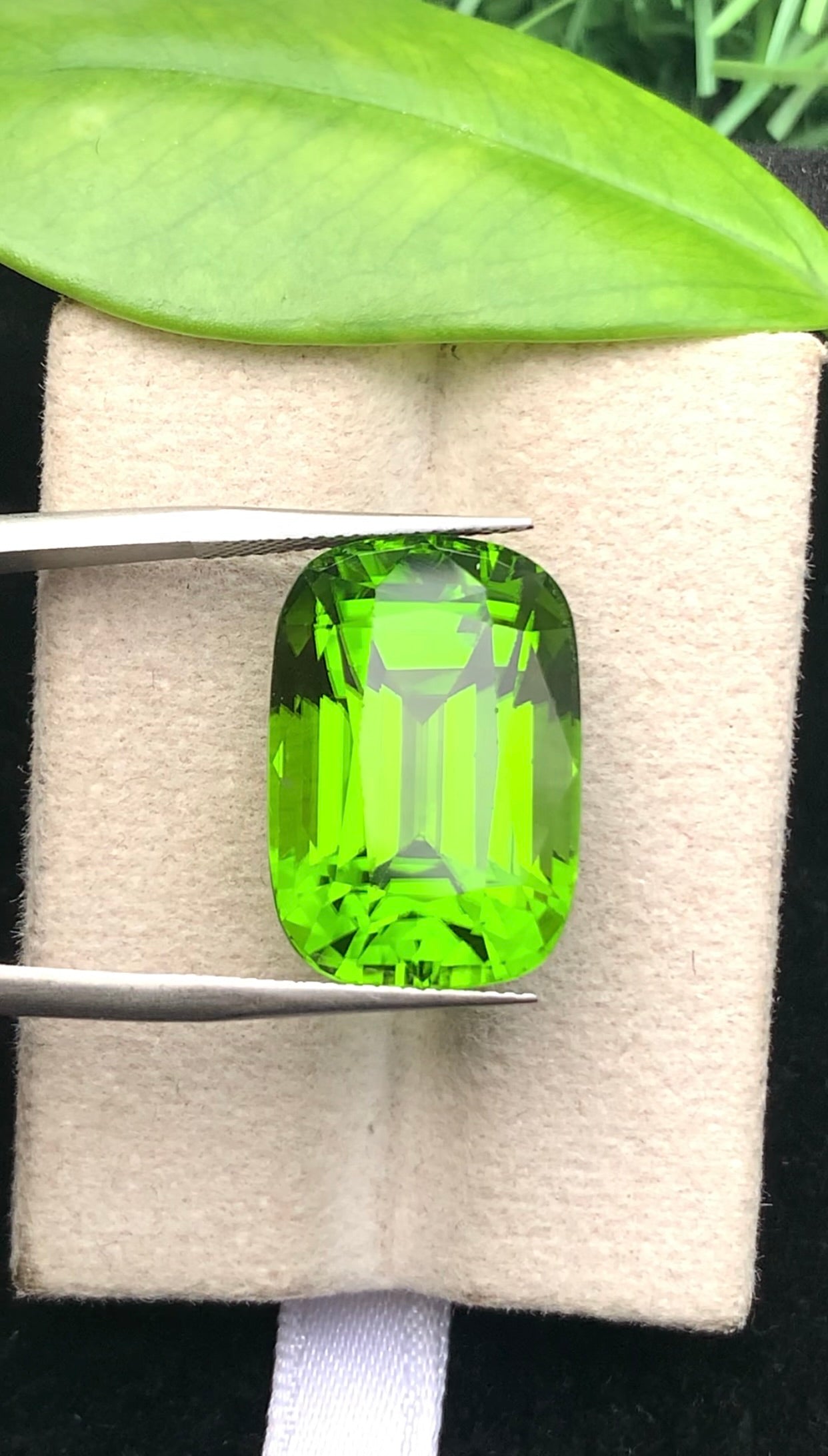 Natural Green Peridot 22.55 Ct Elongated Cushion Cut – Pakistan Peridot Gemstone
