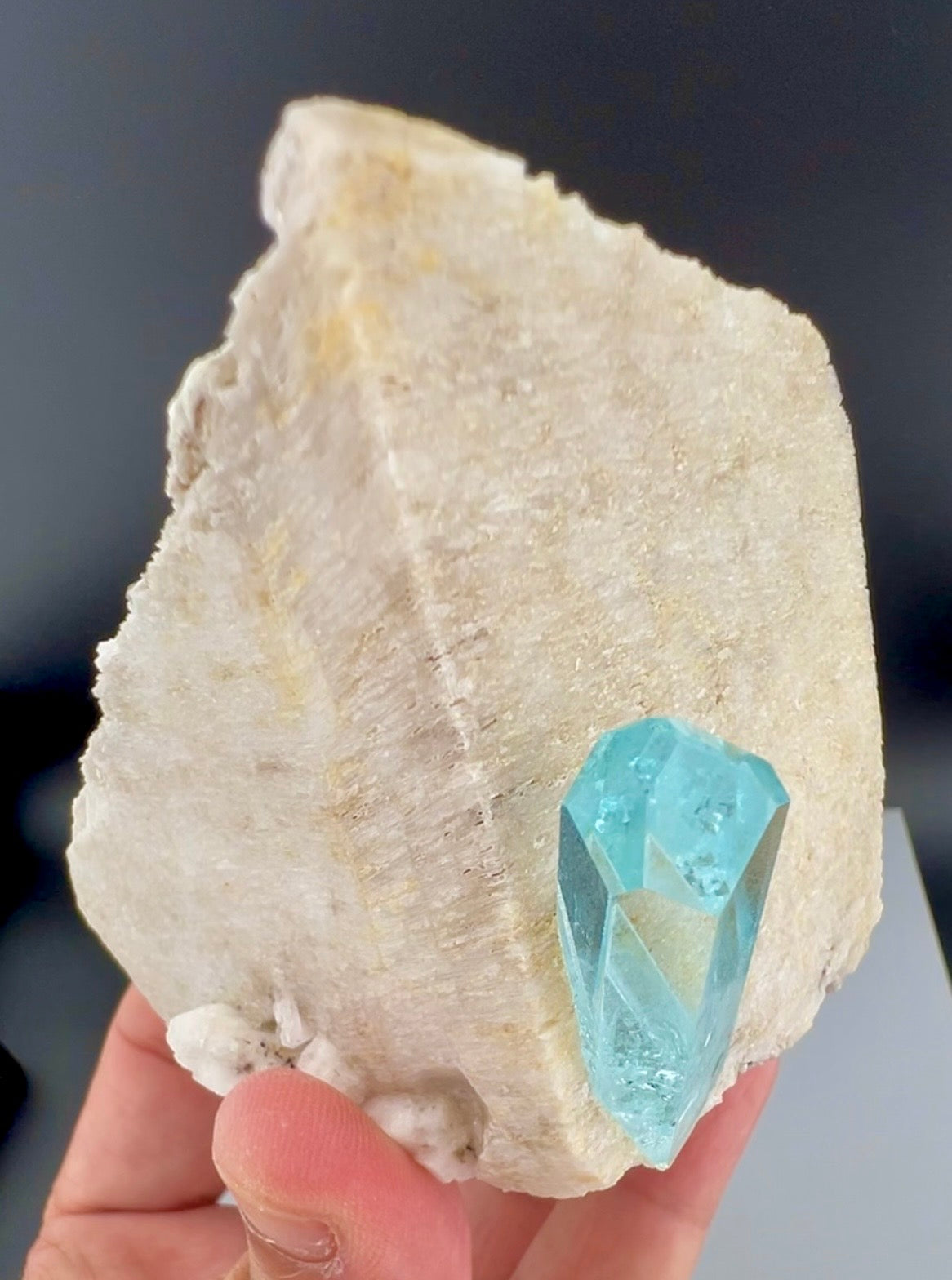 Aquamarine on Feldspar from Pakistan, 375 gram