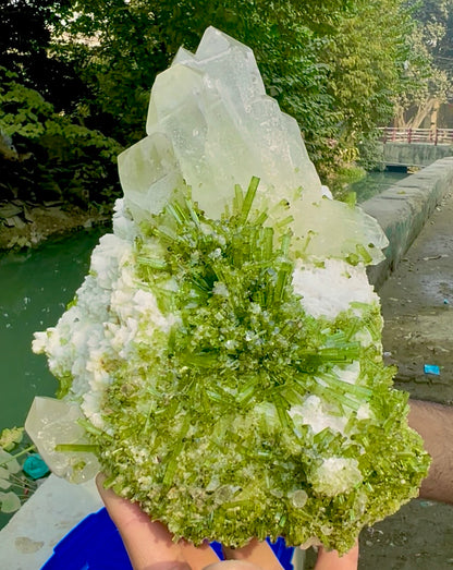 Tourmaline Crystals Cluster with Quartz on matrix from Chapu Mine Pakistan, 7014 gram