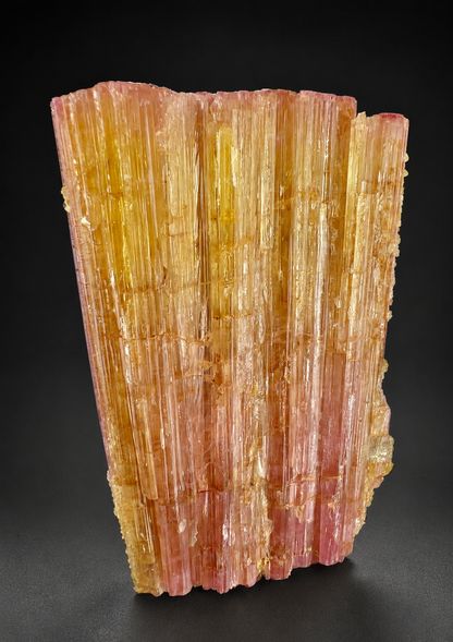 Orange Pink Tourmaline Crystal with Lepidolite Mica from Afghanistan, 316 gram