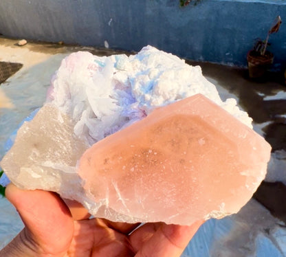 Morganite with Lepidolite, Quartz and Cleavlandite albite specimen from Afghanistan, 406 gram
