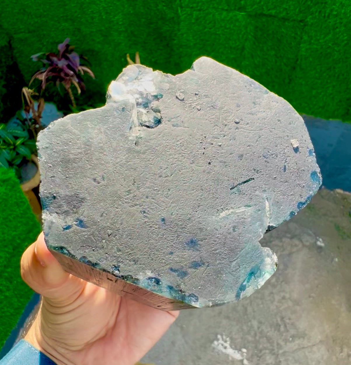 Blue Cap Tourmaline crystal from Afghanistan, 940 gram