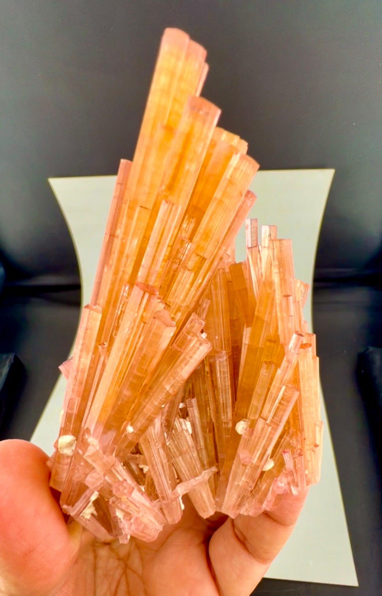 Orange Tourmaline Crystals Cluster , 224 gran