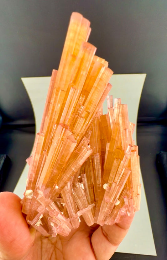 Orange Tourmaline Crystals Cluster , 224 gran