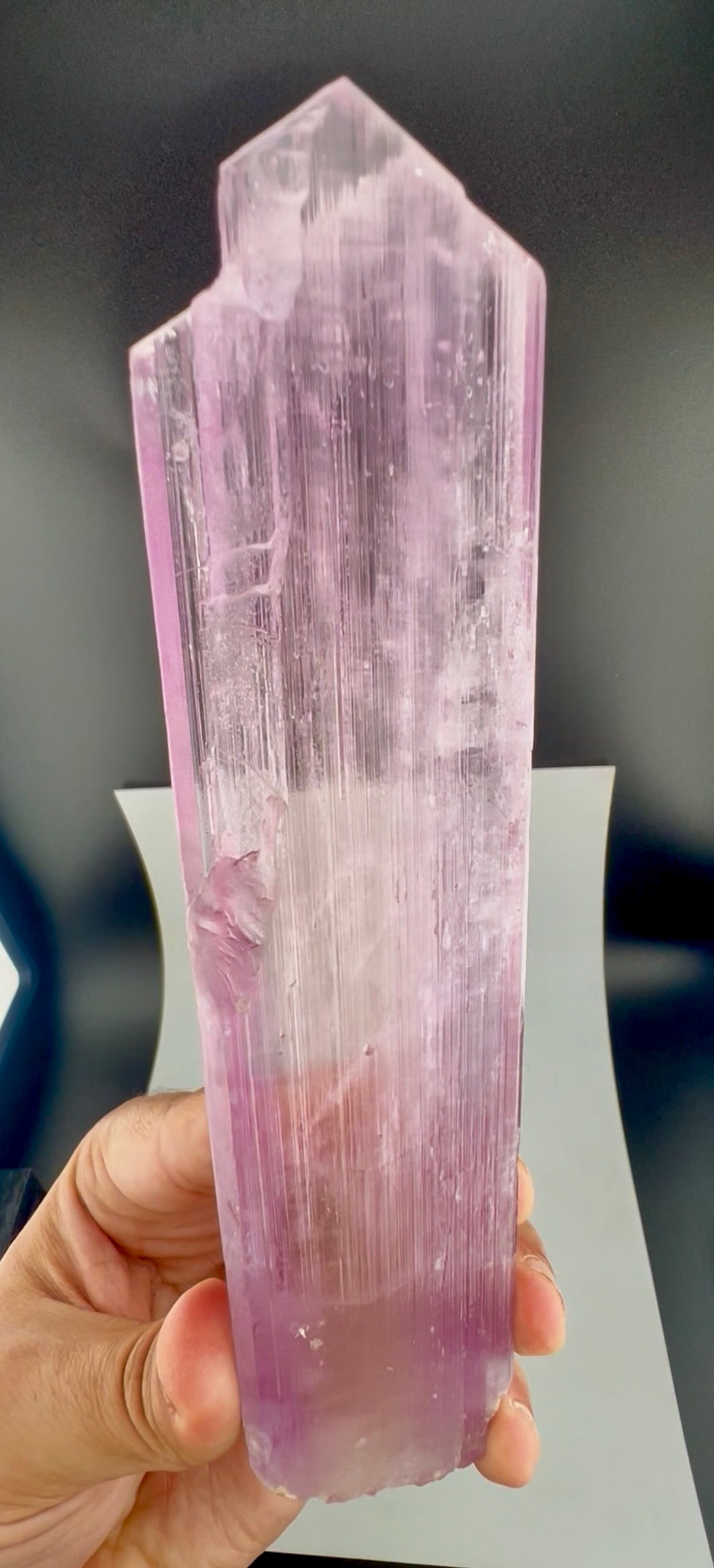 Natural Pink Kunzite Crystal from Afghanistan, 331 gram