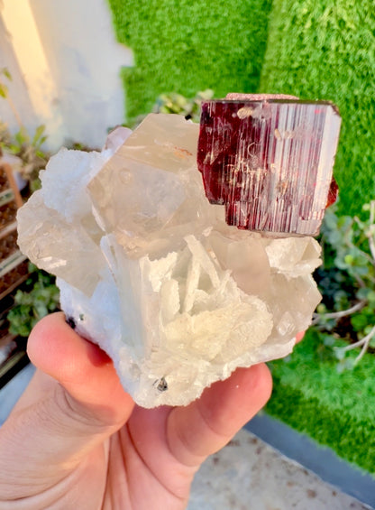 Tantalite, Indicolite Tourmaline, Morganite, Quartz and albite from Afghanistan, 244 gram