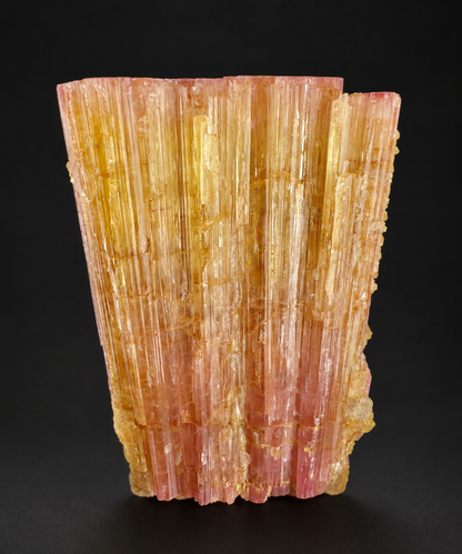 Orange Pink Tourmaline Crystal with Lepidolite Mica from Afghanistan, 316 gram