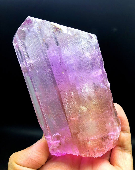 V Shape Terminated Pink Color Kunzite, Kunzite Specimen, Kunzite Crystal, Kunzite Gemstone, Kunzite Stone, Kunzite from Afghanistan - 439 g