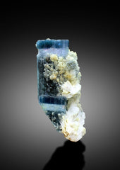 Natural Blue Cap Tourmaline with Albite, Tourmaline Crystal, Tourmaline Specimen, Tourmaline from Paproke Afghanistan - 246 gram