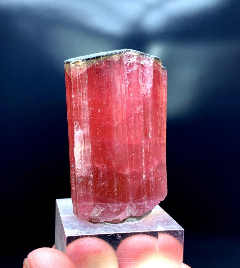 Rubelite Tourmaline Crystal, Natural Tourmaline Specimen From Afghanistan - 58 g, 48*29*24 mm