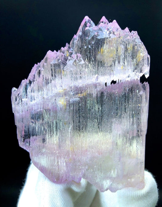 DT Etched Pink Kunzite Crystal with Complex Mountain Shape Terminations, Kunzite Specimen, Kunzite Gemstone, Raw Mineral - 173 gram