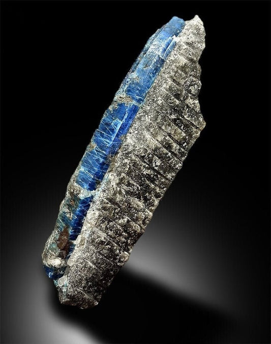 Blue Aquamarine Crystal, Aquamarine on Matrix Mineral Specimen - 247 g, 125*37*33 mm