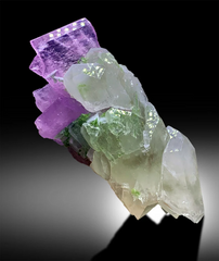 Pink Kunzite, Green Tourmalines, Quartz Crystals, Kunzite Specimen, Kunzite Tourmaline, Raw Kunzite, Kunzite with Tourmalines, 598g