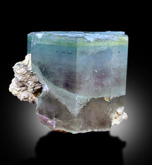 AquaMorganite, Morganite var Aquamarine, Bicolor Beryl, AquaMorganite With Schorl and Albite From Skardu Pakistan - 355 gram