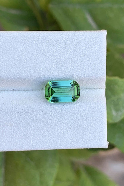 Bluish Green Tourmaline Gemstone Ring Making, Faceted Tourmaline Cut Stone, Loose Tourmaline Stone, Bluish Tourmaline var Elbaite, 2.25 CT