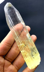 Natural Yellow Kunzite Crystal, Triphane Crystal, Kunzite Specimen, Spodumene Kunzite, Mineral Specimen, Crystal Specimen, 234 g