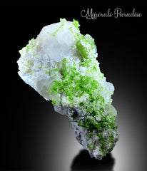 Pollucite with Green Tourmaline Crystals and Quartz Specimen, Pollucite Crystal, Tourmaline Specimen, Combo Mineral, 2569 g