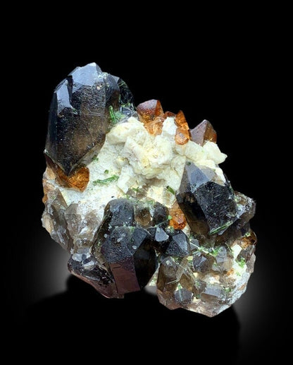 Topaz Crystals with Tourmalines, Herderite Crystals, Smoky Quartz Crystals, Crystal Cluster, Topaz Specimen, Tourmaline Cluster, 2471 g