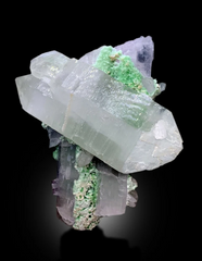 Pink Kunzite, Green Tourmalines, Quartz Crystals, Kunzite Specimen, Kunzite Tourmaline, Raw Kunzite, Kunzite with Tourmalines, 1985 g