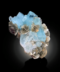 Aquamarine Specimen, Aquamarine Crystals with Mica, Aquamarine Cluster, Muscovite Mica, Crystal Cluster, Mineral Specimen, 725 g