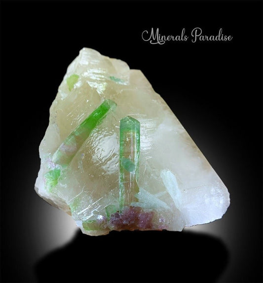 Watermelon Tourmaline Crystals with Lepidolite, Tourmaline on Qyartz, Natural Tourmaline, Mineral Specimen 697 g